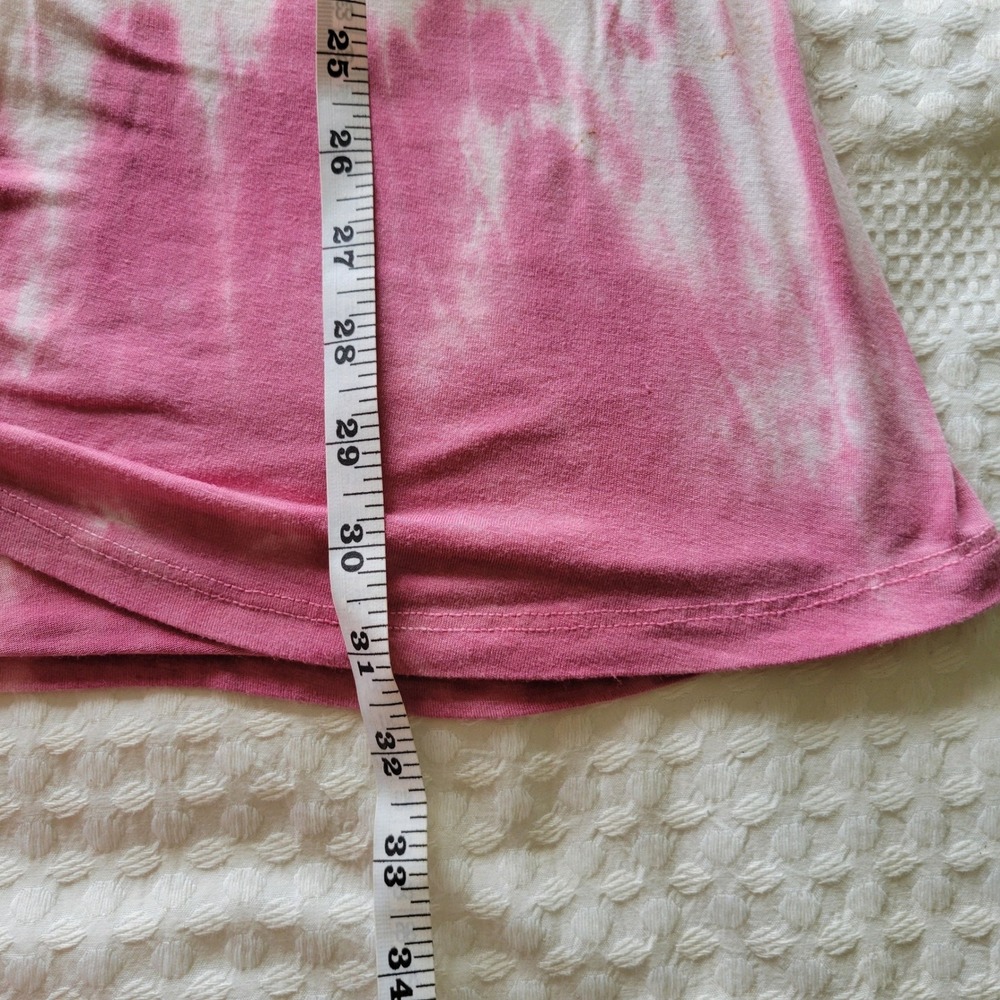 Time and Tru Pink Tie Dye Knot Front T-Shirt‎ Womens Large 12-14 - Picture 6 of 9